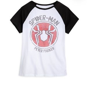 Spider-Man Peter Parker Raglan Top for Women- XL